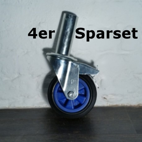 ASC Gerüstrad 150 mm Gummi, 4er-Sparset